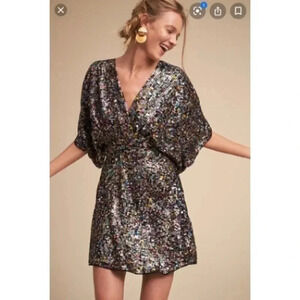 NWT Anthropologie BHLDN Jax Sequin Sparkle Cocktail Party Wedding Mini Dress